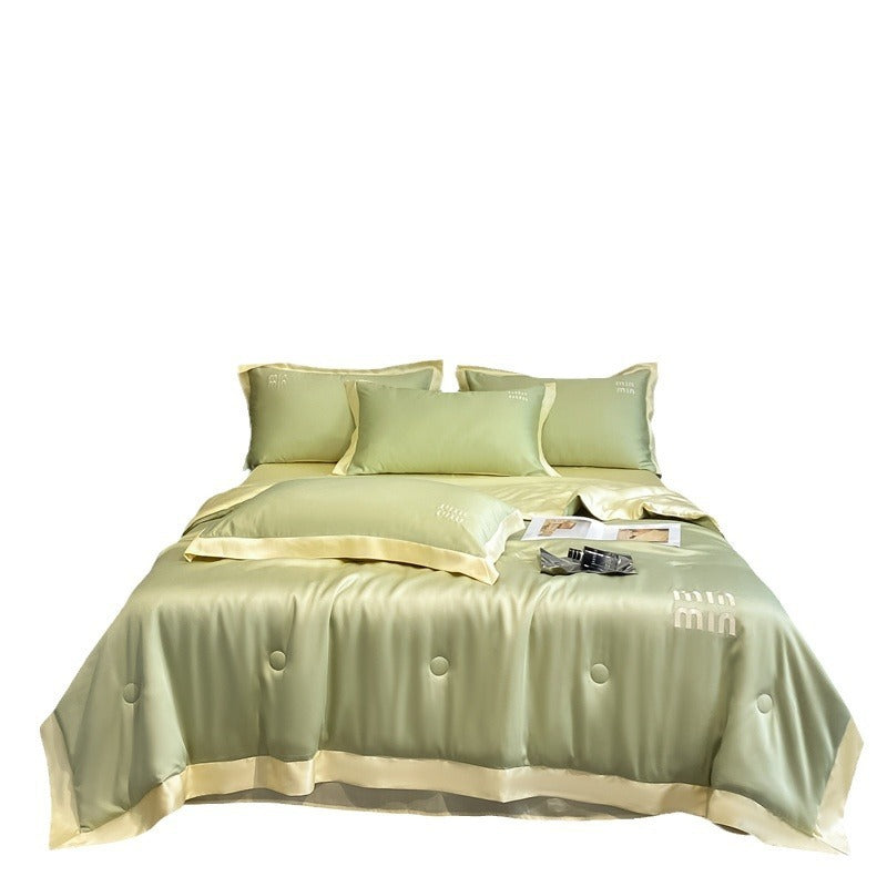 Washed Silk Embroidery Air Conditioner Quilt Four-piece Set