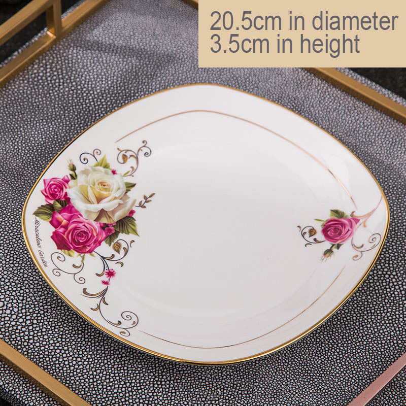 Vaisselle en porcelaine de Phnom Penh pour la maison Vaisselle nordique en filet rouge