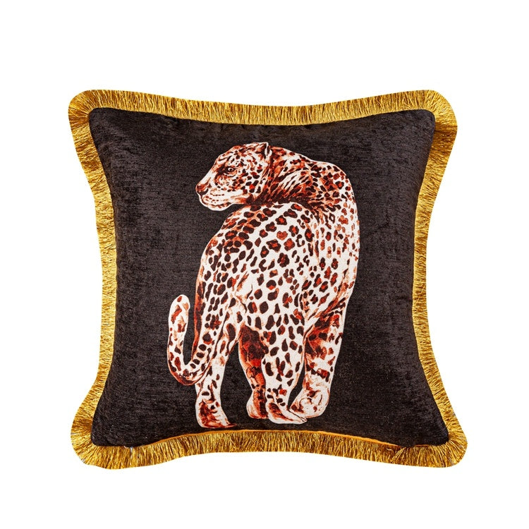 Fashion Leopard Sofa Waist Cushion Tide Brand Pillowcase