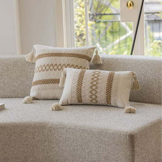 Housse de coussin de tête de lit en jacquard sans noyau