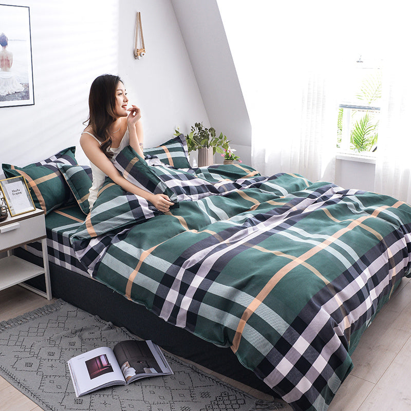 Housse de couette simple de style scandinave pour lit simple