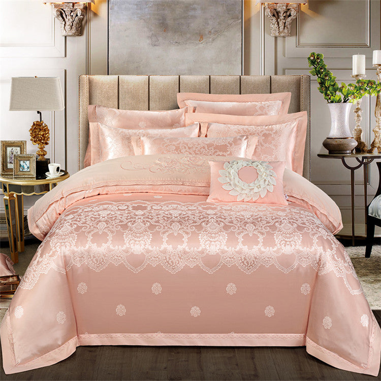 Cotton satin 4-piece quilt cover