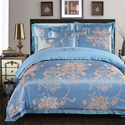 Cotton satin 4-piece quilt cover