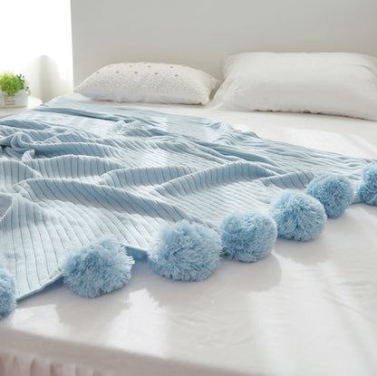 Ball carpet cotton knit blanket