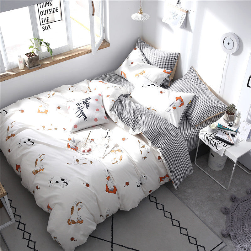 Four-piece cotton bedding set