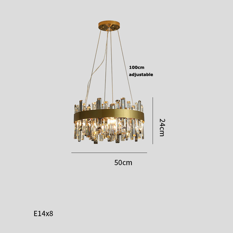 Lámparas de cristal para sala de estar, sencillas