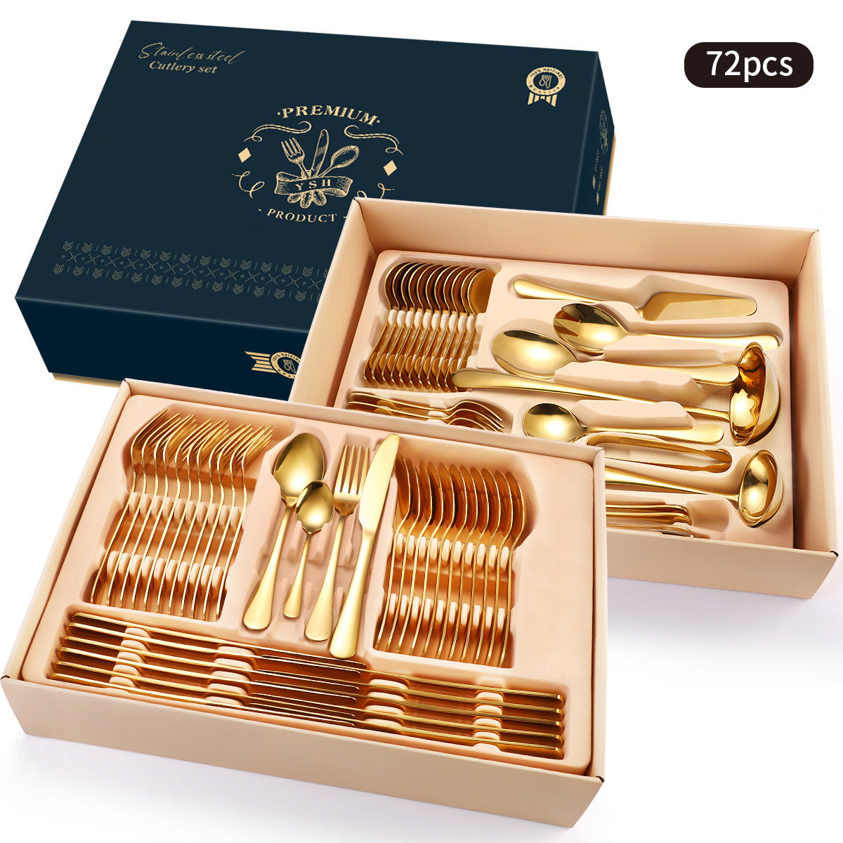 Coffret cadeau de vaisselle en acier inoxydable