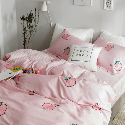 Four-piece Twill Korean Style Bedding