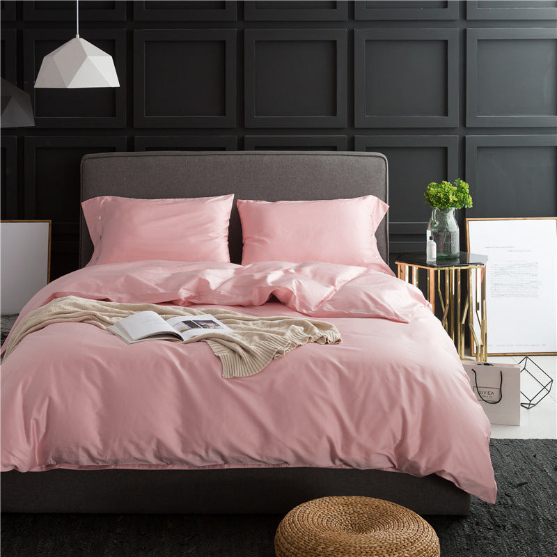 Pure color four-piece bedding