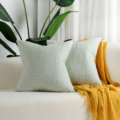 Simple Geometric Cotton Woven Jacquard Pillow Cover