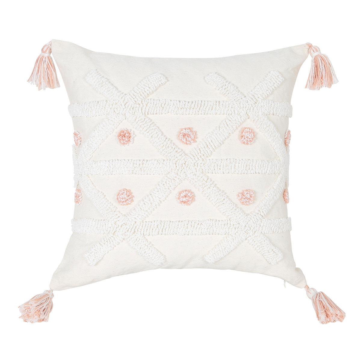 Embroidered Tufted Embroidered Pillowcase