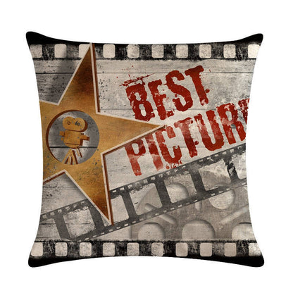 Home Retro Movie Subtitles Sofa Office Linen Pillowcase