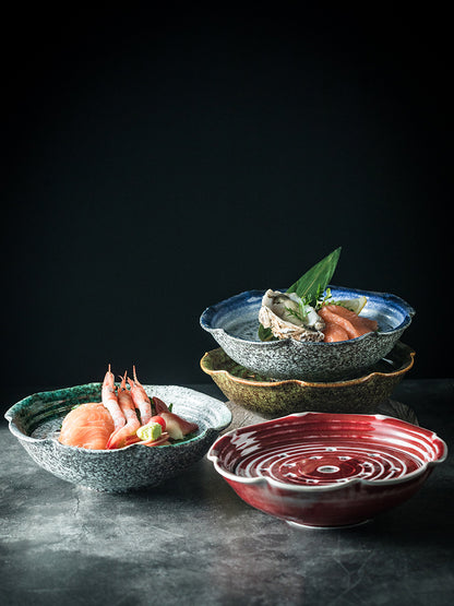 Dry Ice Sashimi Plate Seafood Ceramic Plate