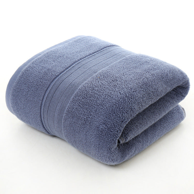 Cotton thickened plain colored bath towel