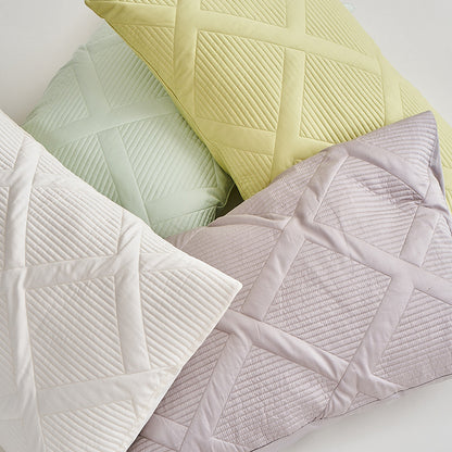 Solid Color Single Double Bed Cover Three-piece Set Of 100 Tencel Cotton Thin Summer Quilt