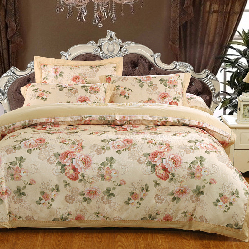 Pure cotton jacquard four-piece bedding