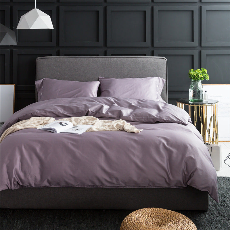 Pure color four-piece bedding