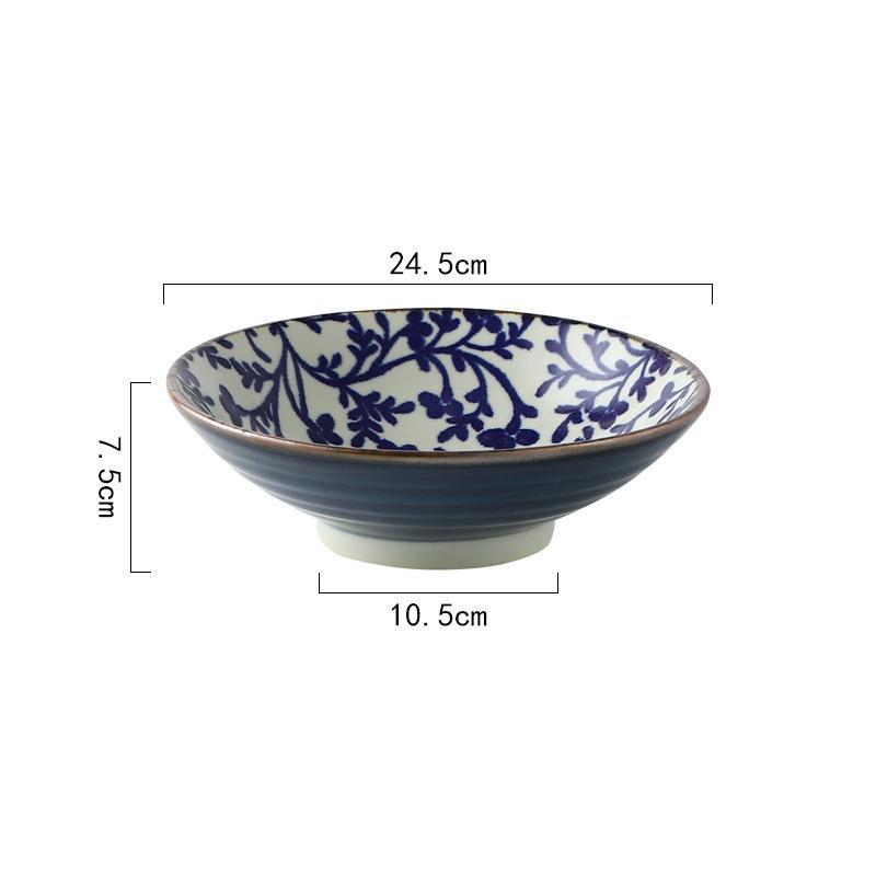 Japanese Style Underglaze Ceramic Bowl