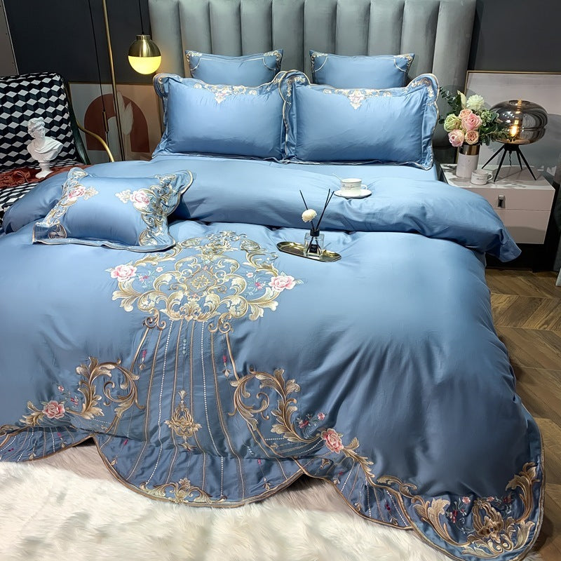 Four-piece Cotton Long-staple Cotton Bed Linen Embroidered Cotton