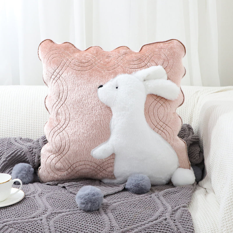 Cute plush sofa pillow