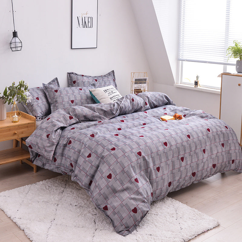 Housse de couette simple de style scandinave pour lit simple