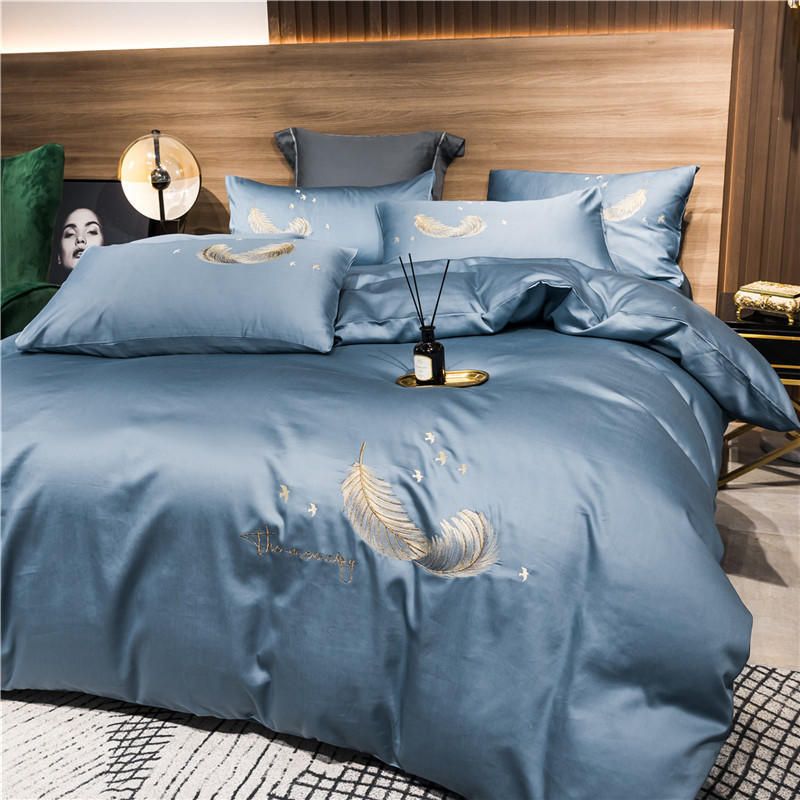 Four-piece cotton embroidery bed