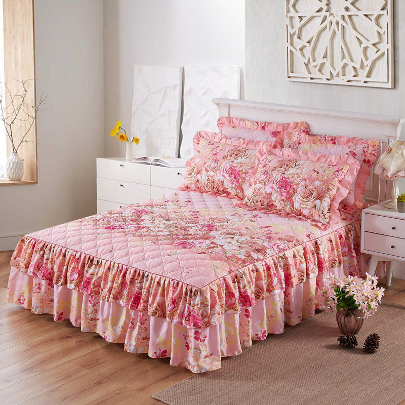 Thick double-layer lace bedspread