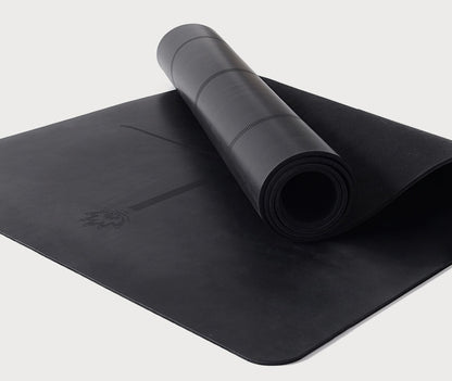 Tapis de yoga antidérapant haut de gamme en daim et caoutchouc naturel de 5 mm