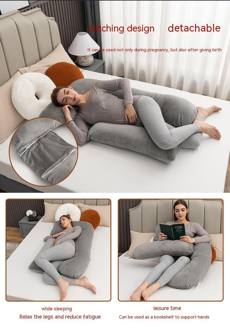 Almohada de embarazo con empalme de suministro directo transfronterizo Almohada de siesta multifuncional desmontable Almohada lumbar Almohada de apoyo para el vientre