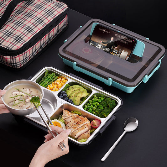 Stainless Steel Student Large Capacity Split Lunch Box Set