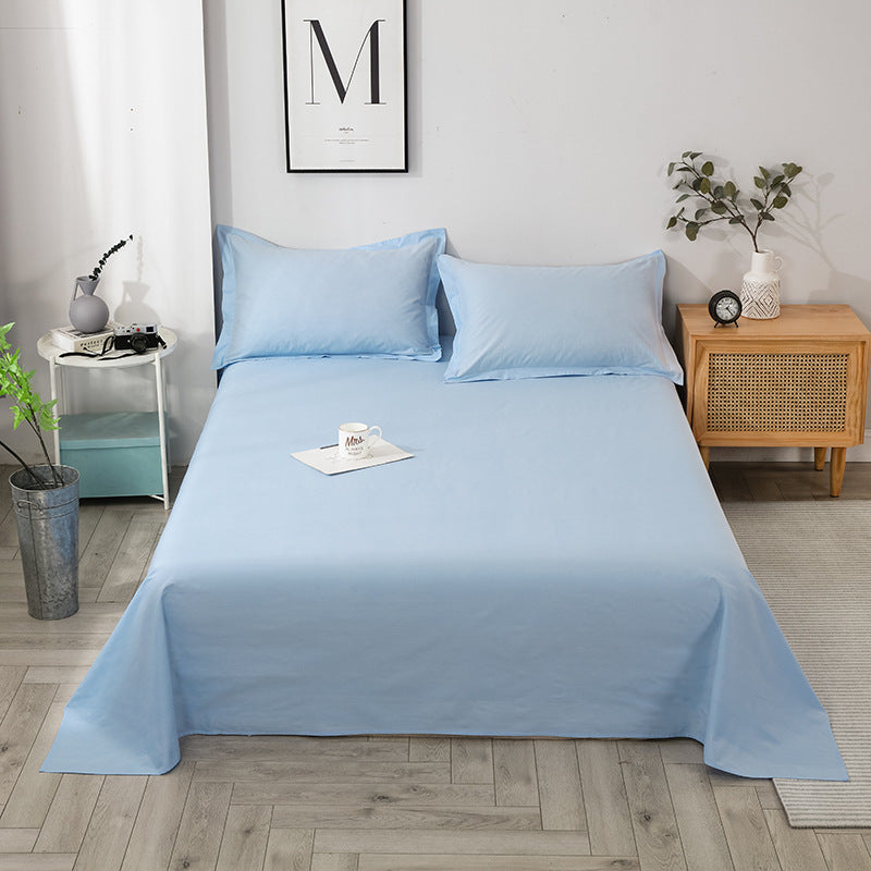 Solid Color Sanding Washed Cotton Single Piece Is Pure Student Dormitory Single Bed Sheet