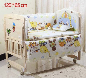 Five-piece cotton baby bed set