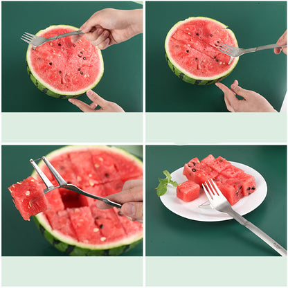 Fourchette multifonction en acier inoxydable pour couper le melon