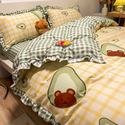 Three Piece Girl Heart Ins Princess Wind Bed