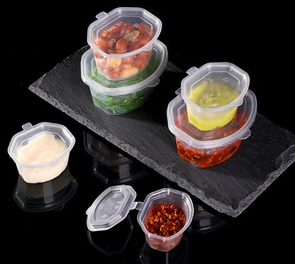 300pcs Disposable Plastic Sauce Box