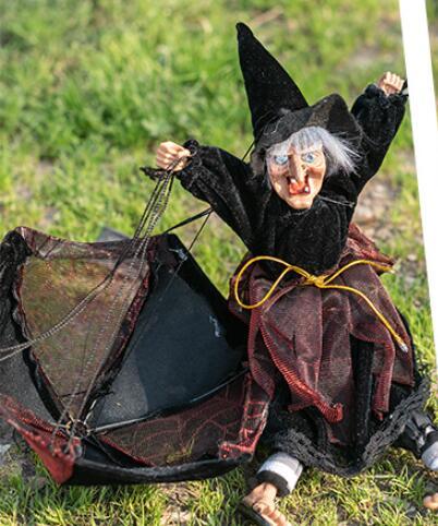 Halloween Electric Glowing Witch Door Hanging Toy