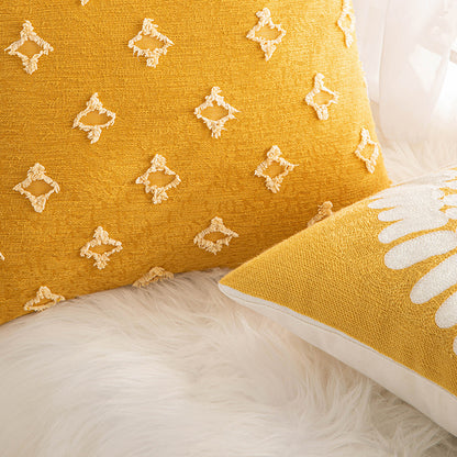 Yellow Pillow Cover Combination Solid Color Ornament Pillow