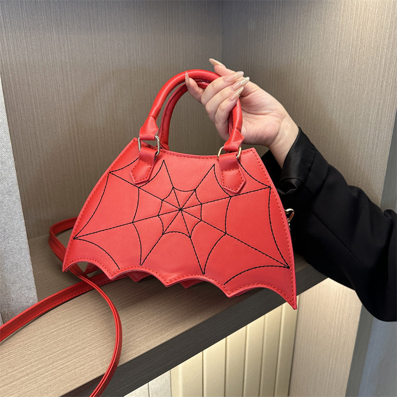 Halloween Spider Web Saddle Bags Fashion Personality Crossbody Shoulder Bag With Handle Women's Handbags