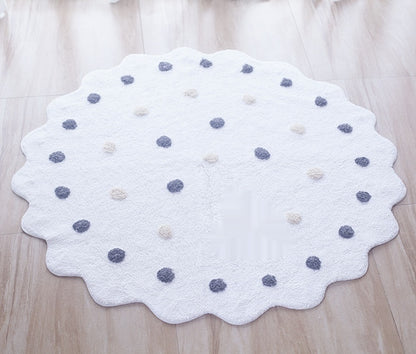 Nordic Dot Wave Cotton Home Floor Mat