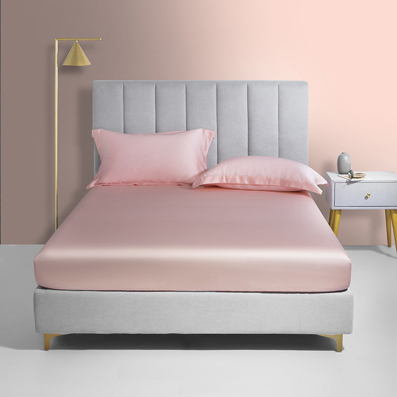 Colcha de Tencel para cama de una sola pieza con sensación de frescor para dormir desnudo en color liso