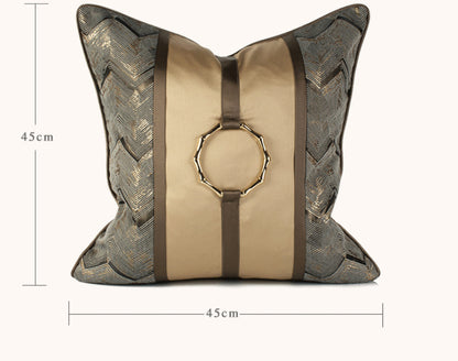 Living Room Sofa Copper Ring Ornament Pillow Office Cushion Pillow