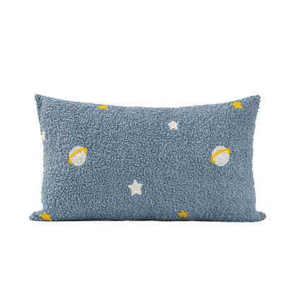 Ins Blue Planet Embroidered Pillow Living Room Sofa Cushion