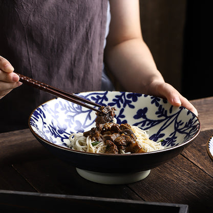 Japanese Style Underglaze Ceramic Bowl