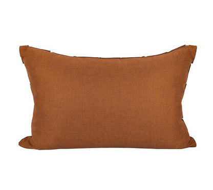 Coussin de taille en cuir à pétales géométriques