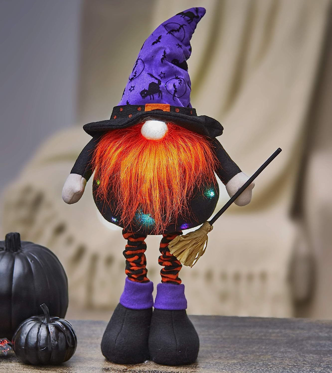 Halloween Decorations Slim Retractable Faceless Elderly Ornaments