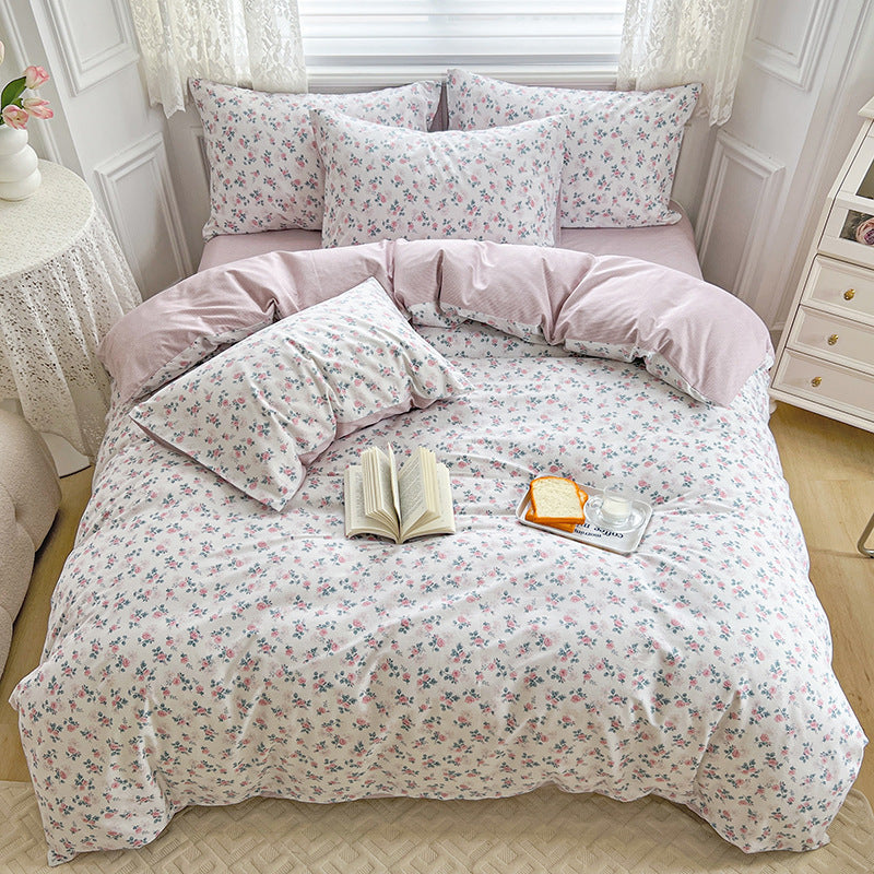 Cotton Small Floral Four-piece Set