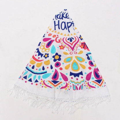 Printed Tassel Round Beach Towels And Yoga Mat