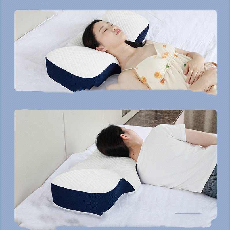 Almohada de espuma viscoelástica de rebote lento con soporte para el cuello