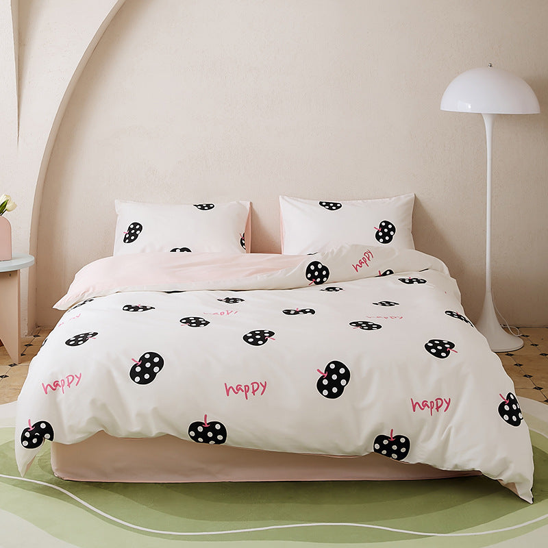 2024 New All-cotton Printed Four-piece Set Bed