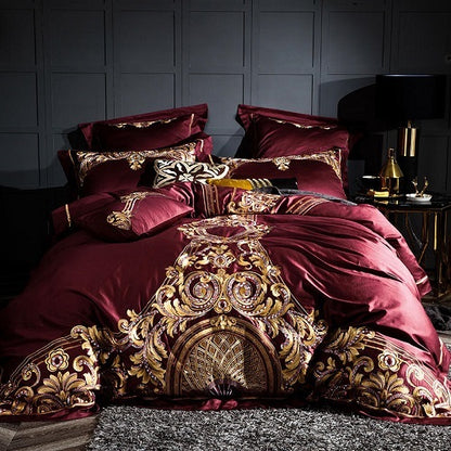 Embroidered Chinese cotton quilt cover bedding